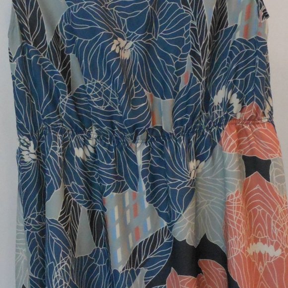 Pink Martini Pink and Blue Floral Dress - Size Large - Picture 6 of 7